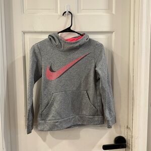 Nike Gray and Pink Sweatshirt Hoodie